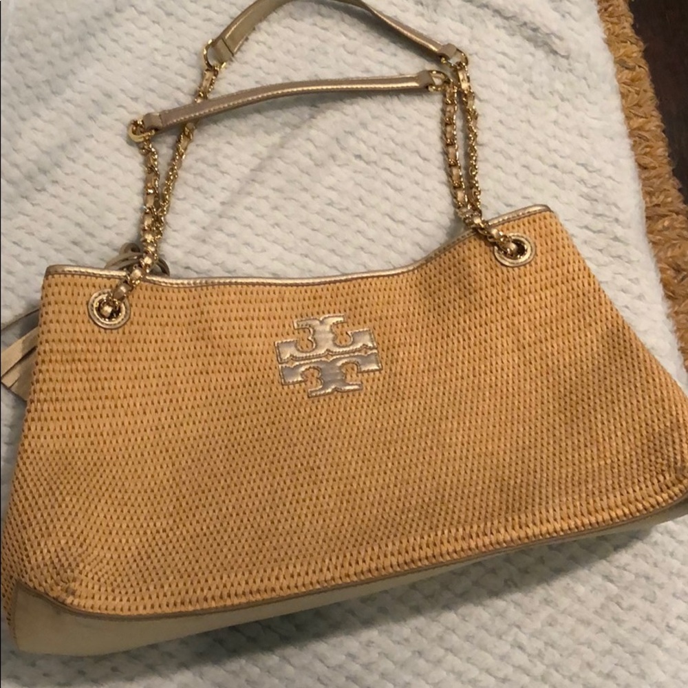 Large Tory Burch straw bag